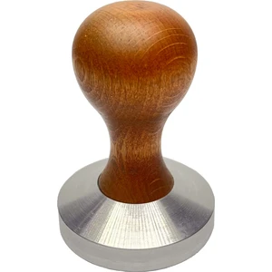 Espresso Tamper Kayın Sap Paslanmaz Taban