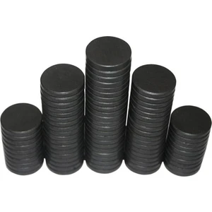 Yuvarlak Mıknatıs Siyah Süsleme Mıknatısı 15X3 mm Ferrit Süs Magnet