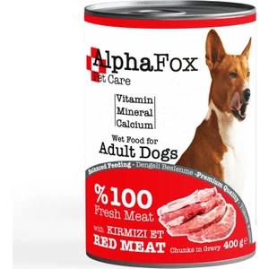 Alpha Fox Kırmızı Etli Köpek Konserve 400 Gr*20 Adet