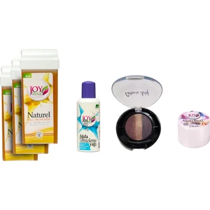 Joy Wax 3 Adet Kartuş Agda NATUREL+125ML YAĞ+10MT Bez+31 Numara 3lü Göz Farı