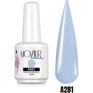 UV LED Kalıcı Oje A281 Açık Mavi Renk 15 ml Uzun Süre Kalıcılık Sağlar