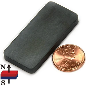 Dünya Magnet 10 Adet 40X20X5 Köşeli Ferrit Kömür Seramik Magnet Mıknatıs
