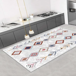 Thalia Home Dijital Baskılı Kaymaz Taban Yıkanabilir Mutfak Halısı Salon Halısı Yolluk