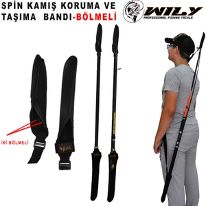 Spin Kamış Koruma ve Taşıma Bandı - Bölmeli
