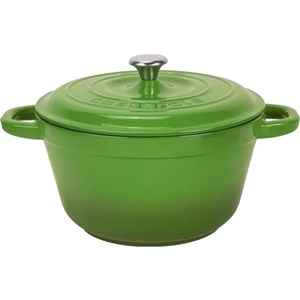 Döküm Yuvarlak Tencere Döküm Demir Kapak  New Heritage Serisi ÇAP(Ø)22CM - Yeşil