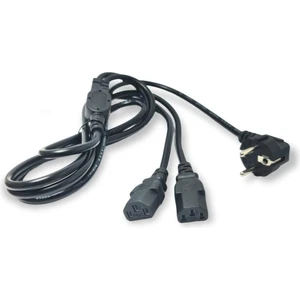 Tek Priz Çift Çıkışlı C7 Power Kablo 3X0.75MM 1.8mt