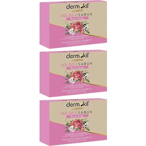 Dermokıl Sabun Gül Özlü 100GR 3'lü Paket