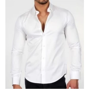 Slim Fit Saten Erkek Gömlek
