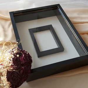 Verda Çerçeve 30 x 40 cm Siyah Renkli Fotoğraf Bölümlü Gül Anı Çerçevesi