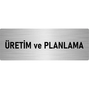 Özarslan Dizayn Metal Yönlendirme Levhası, Departman Kapı Isimliği Üretim ve Planlama 5X20 Cm Gümüş Renk