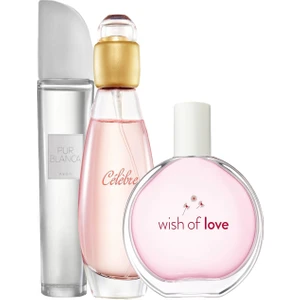 Pur Blanca Edt 50ML-CELEBRE Edt 50ML-WISH Of Love Edt 50ML