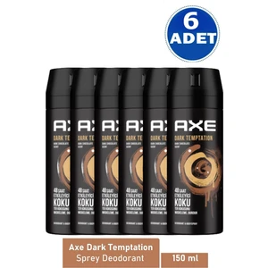 Erkek Deodorant Sprey Dark Temptation 150 Ml 6 Adet Axe Dark