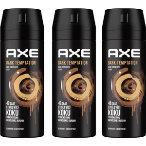 Erkek Deodorant Sprey Dark Temptation 150 Ml 3 Adet Axe Dark