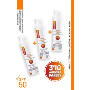 Face Protection Güneş Koruyucu SPF50 50ML 3'lü Avantaj Paketi