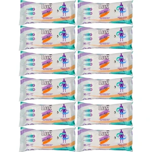 Lüx Hasta Vücut Temizleme Islak Mendil Havlu 50 Yaprak Xl (12 Li Set)