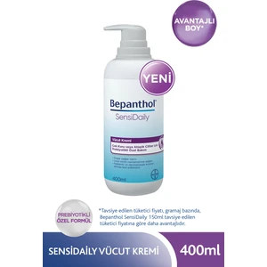 Sensidaily Pompalı Vücut Kremi 400 ml L Çok Kuru Veya Atopik Ciltler Için Prebiyotikli Öz
