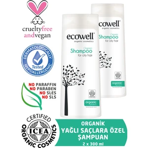 Yağlı Saçlar Için Organik Şampuan 2'Li Set (2 X 300 Ml)