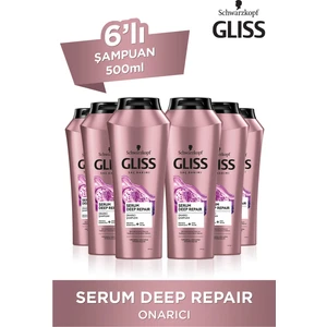 Gliss Serum Deep Repair Onarıcı Şampuan 500 Ml 6'Lı