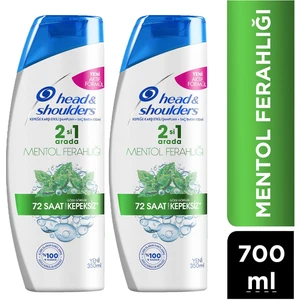 Head And Shoulders Mentol Ferahlığı 2'Si 1 Arada Kepeğe Karşı Etkili Şampuan 350 Ml X 2 Adet