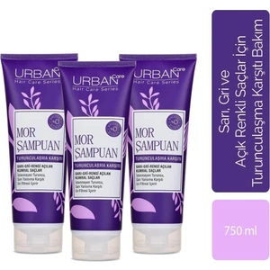 Urban Care Turunculaşma Karşıtı Mor Saç Bakım Şampuanı 3x250 Ml-Vegan-Uv Koruma
