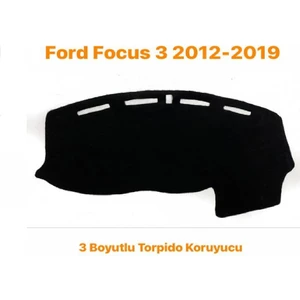 Lion Auto Ford Focus 3 2012-2019 Arası 3 Boyutlu Deri Kapitone Torpido Örtüsü