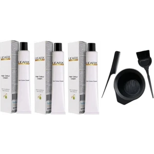 5.65 Çilek Kırmızısı 3'Lü Krem Tüp Boya - 60 Ml + Boyama Seti