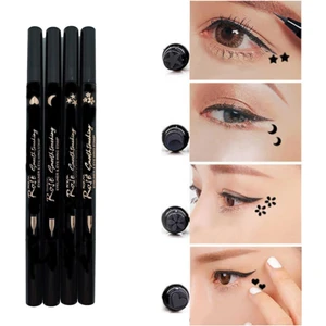 Roesıe Rose Çift Taraflı Ay - Yıldız - Kalp ve Çiçek Desenli Kalem Eyeliner 4 Adet