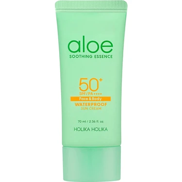 Holika Holika Aloe Soothing Essence Waterproof Sun Cream SPF50+ - Aloe Yatıştırıcı Özlü Güneş