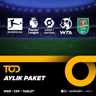 TOD 1 Aylık Spor Extra+ Paketi - Web, Cep, Tablet ve Smart TV Platformlarında İzleme