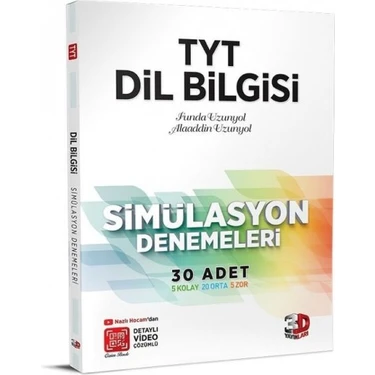 3D TYT Dil Bilgisi Simülasyon 30 Adet Denemeleri