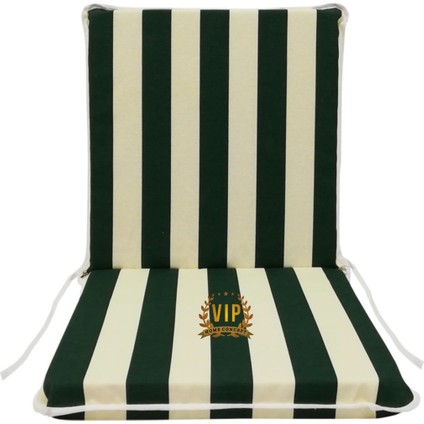 Sandalye Minderi 2 Adet Arkalıklı Büyük Fermuarlı Yıkanabilir Yeşil-Beyaz modelleri