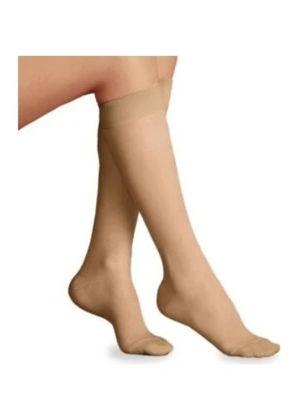 Cc2 Diz Üstü Kapalı Burun Ten Rengi Varis Çorabı