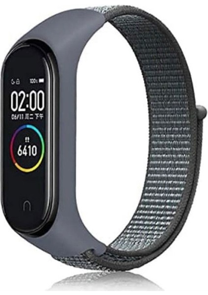 Amazfit M Band 5-6 Dokuma Gri Kordon