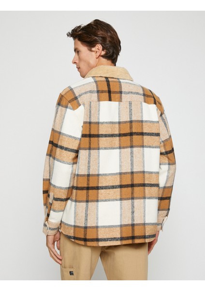 Ekoseli Oduncu Gömleği Yaka Detaylı Çıtçıtlı fırsatları