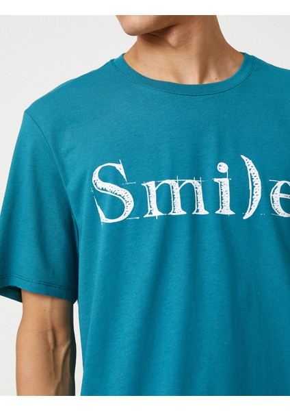 Basic Tişört Slogan Baskılı Bisiklet Yaka indirimleri