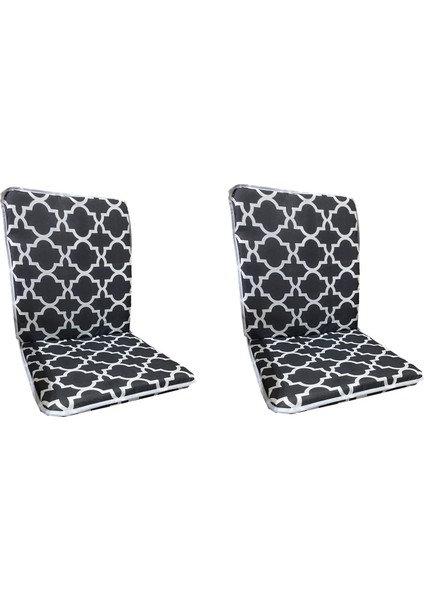 Sandalye Minderi Arkalıklı Lastikli Fermuarlı Süngerli-2 Adet(Karaçatı)Yıkanabilir