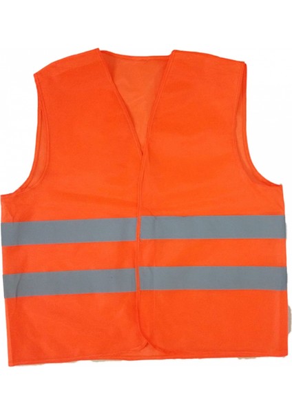 Ikaz Yeleği Fosforlu 5cm 2 Çizgili Turuncu