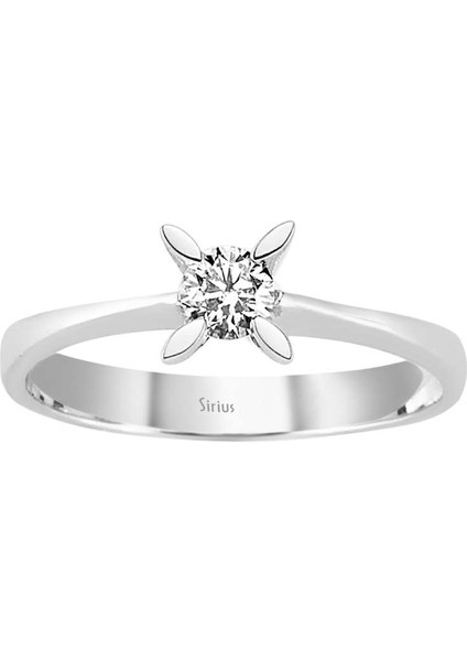 G Renk 0,20 Karat Pırlanta Tektaş Yüzük 0404R0081