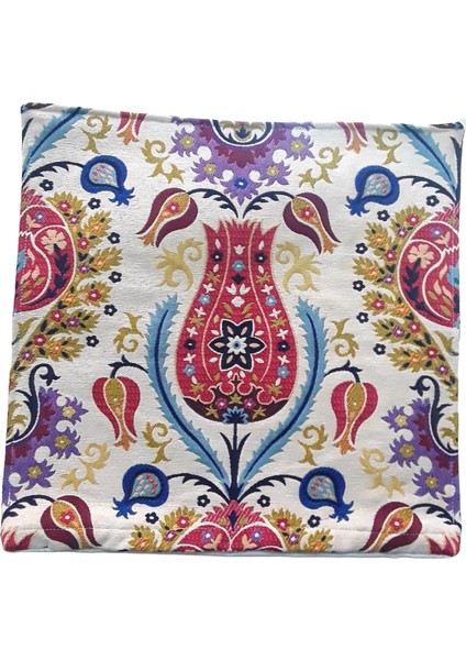 Dokuma Lale Motifli Dekoratif Kırlent Yastık Kılıfı fiyatları