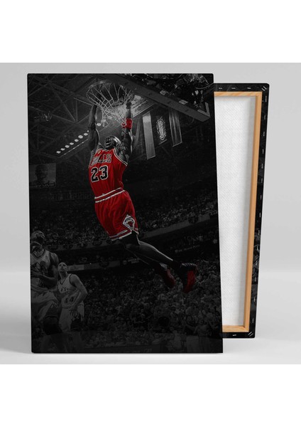 Michael Jordan Chicago Bulls Basketbol Nba Smaç Kanvas Tablo