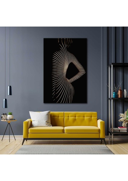 Güneş Yansıması Gölge Zebra Kadın Kanvas Tablo