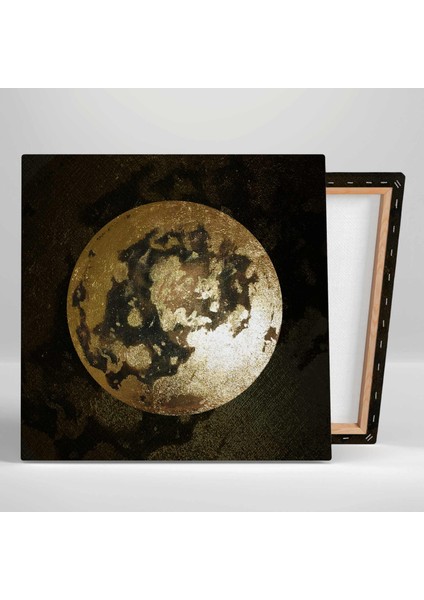 Gold Ayın Dolunay Hali Moon Phase Gökyüzü Kanvas Tablo fiyatları