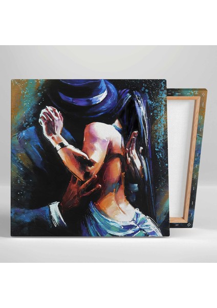 Tutkulu Dansçılar Dans Tutkusu Salon Dansları Tango Salsa Kanvas Tablo
