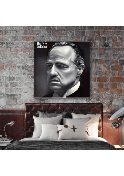 Don Carleone Godfather Baba Filmi Dijital Çizimi Art Kanvas Tablo