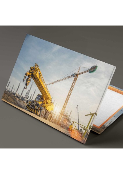 Iş Makinaları Vinç Inşaat Yapı Denetim Mühendislik Building Kanvas Tablo fiyatları