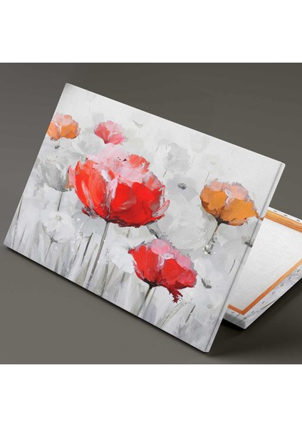Kırmızı Gelincik Çiçeği Yağlı Boya Efektli Kanvas Tablo fiyatları