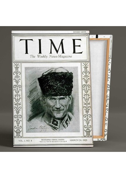 Time Dergisi Kapağı 1923 Atatürk Kanvas Tablo