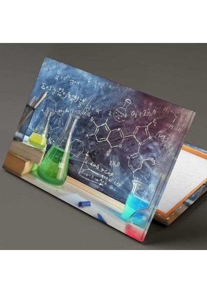 Kimyasallar Laboratuvar Molekül Kara Tahta Bileşenler Kanvas Tablo fiyatları