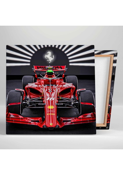 Ferrari Kırmızı Yarış Arabası Formula 1 Hız Tutkusu Yarış Pisti Kanvas Tablo
