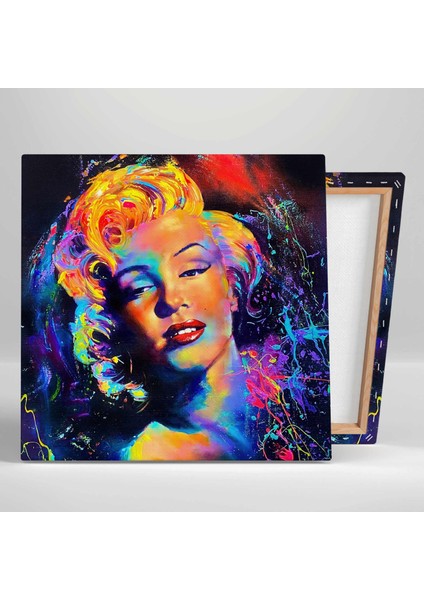 Grafiti Sanatı Marliyn Monroe Fırça Izleri Neon Renkli Portre Kanvas Tablo fiyatları